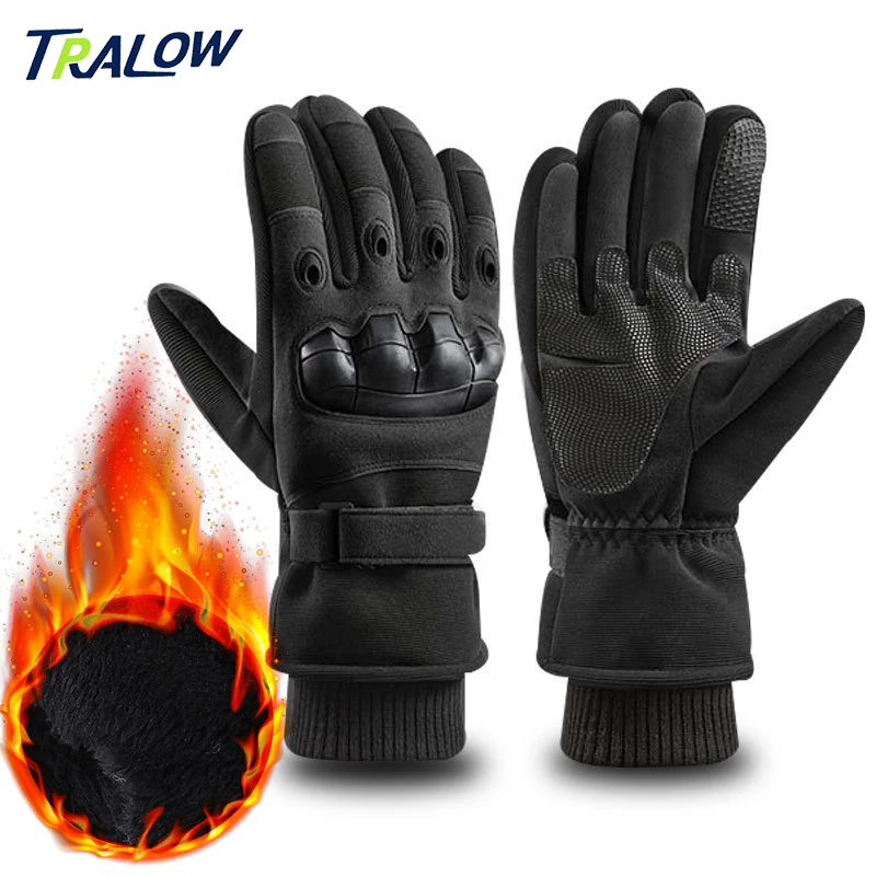

Тактические зимние перчатки TRALOW для мужчин, стрельба, мотоцикл, защита суставов, страйкбол, пейнтбол, спорт на открытом воздухе, сенсорный экран