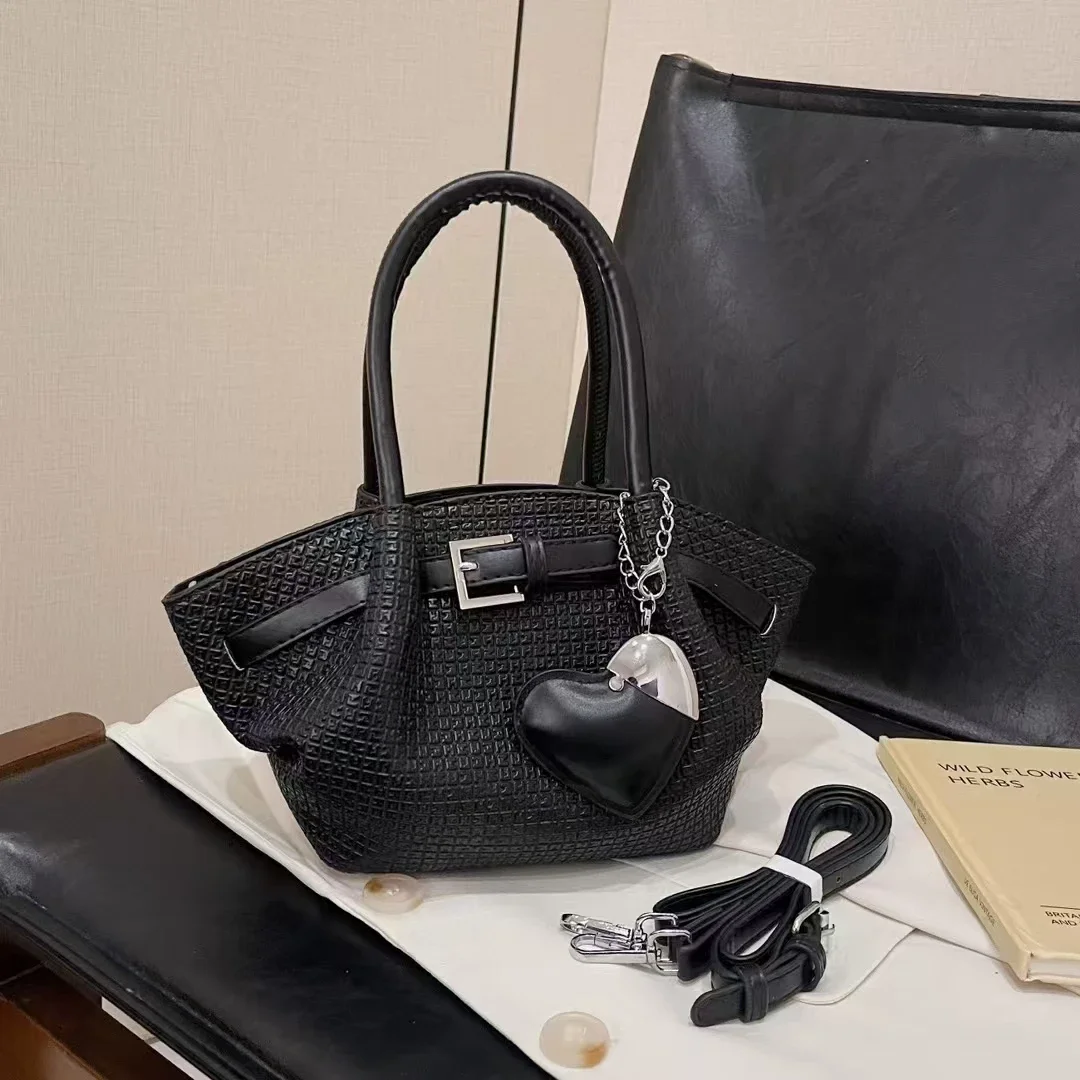 

Stylish Commuter Crossbody Bag Women High-End Minimalist Leather Purse Vintage Parisian Design Solid Color Luxury Tote Handbag