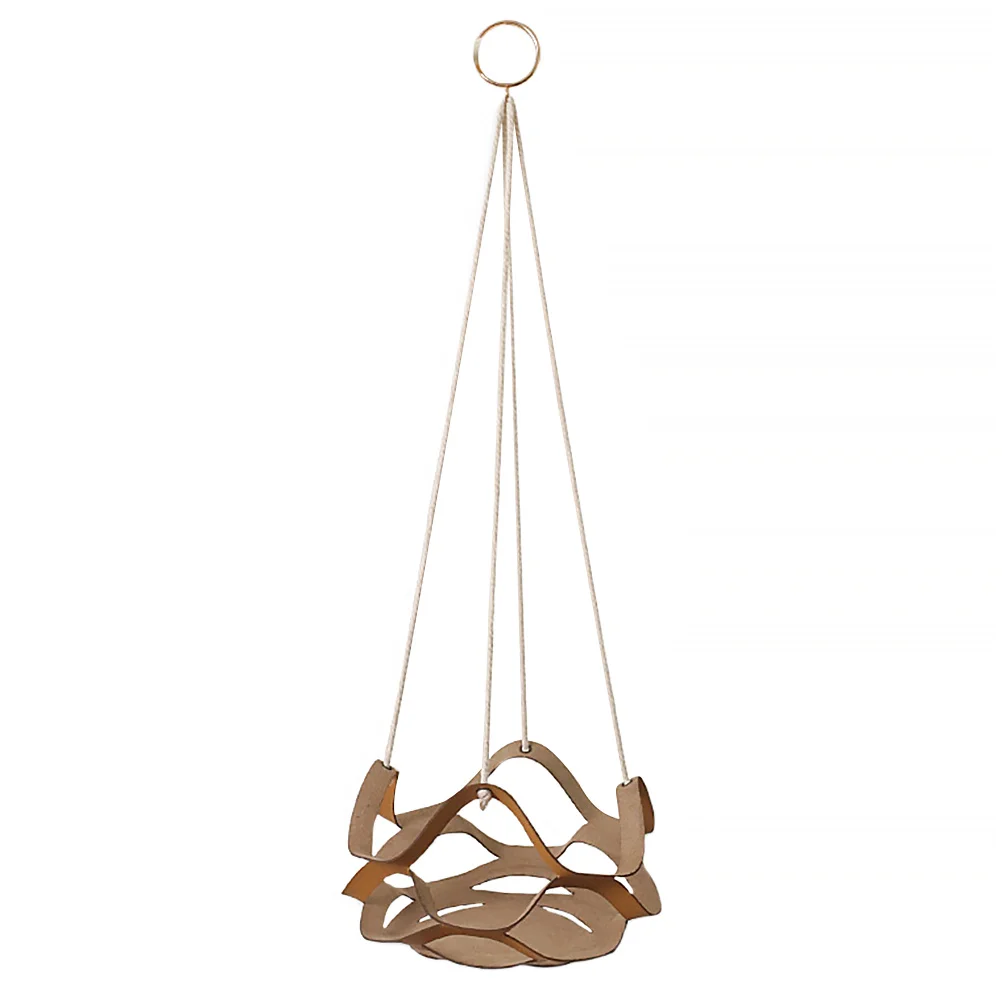 

PU Potted Plant Hanger Multi-Layer Hanging Planter Basket Rope Rope Loop Indoor Outdoor Planter Holder Flowerpot Basket