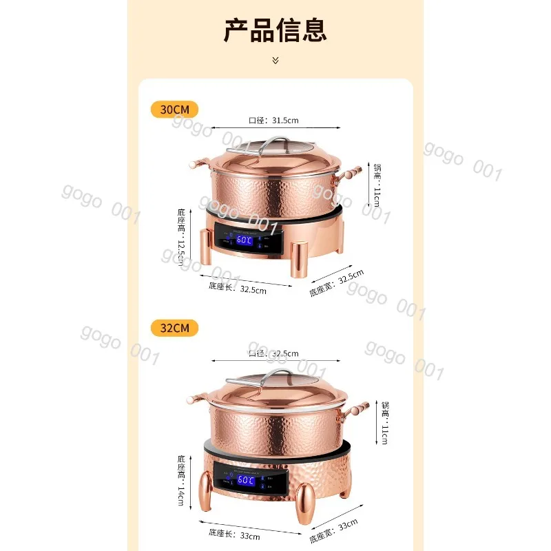 Commercial Electric Stainless Steel Buffet Chafing Dish for Hotel Breakfast, All-in-One with Adjustable Temperature