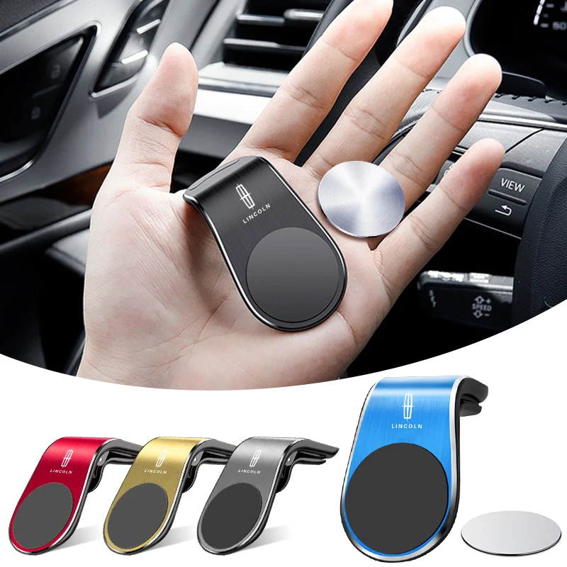 L-Type Magnetic Phone Holder in Car Smartphone Stand Clip for Lincoln Mondeo MKZ MKX Navigator Continental Car Accessories