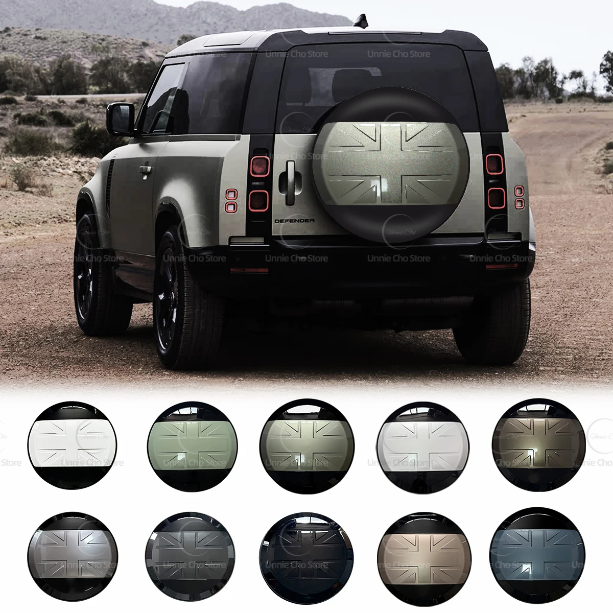 

For Defender L663 Union Jack Flag Wheel Cover 90 110 Off Road Exterior Accessories Durable Spare Tire Case Rear Tyre Protector
