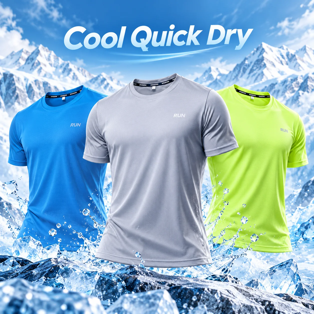 Mens Performance Running T Shirt Short Sleeve Lightweight Quick Dry Sweat Wicking Breathable Gym Fitness Workout Sportswear