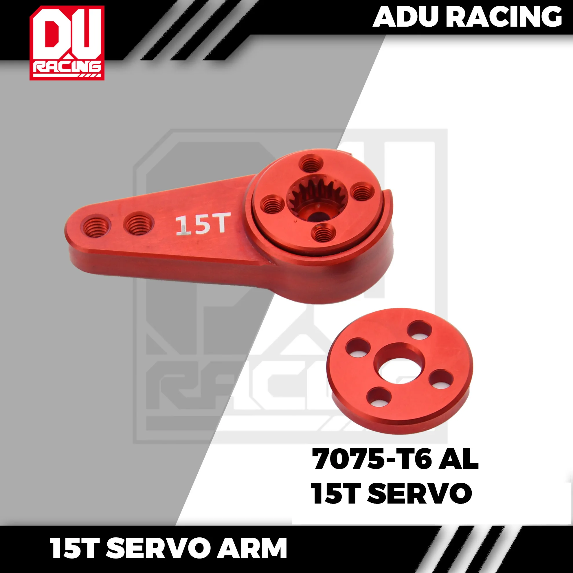 ADU RACING 7075-T6 AL CNC 15T SERVO ARM FOR SCX6 CROSS RC 1/6 EMO XX XXL