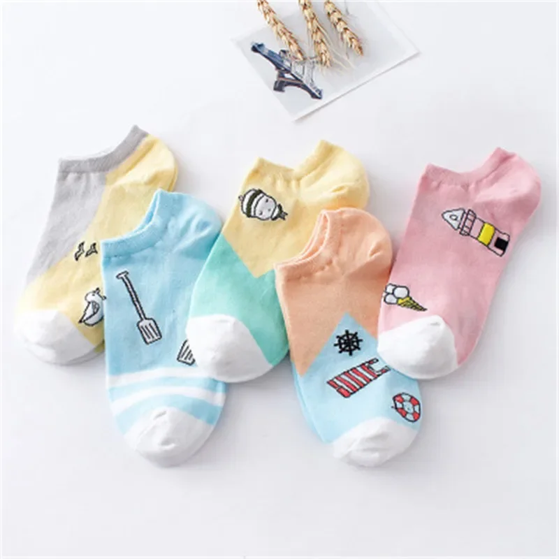 Top Sale Fashion Women Short Cotton Socks Women Invisible Socks Cotton Shallow Mouth Candy Colors Ankle Socks