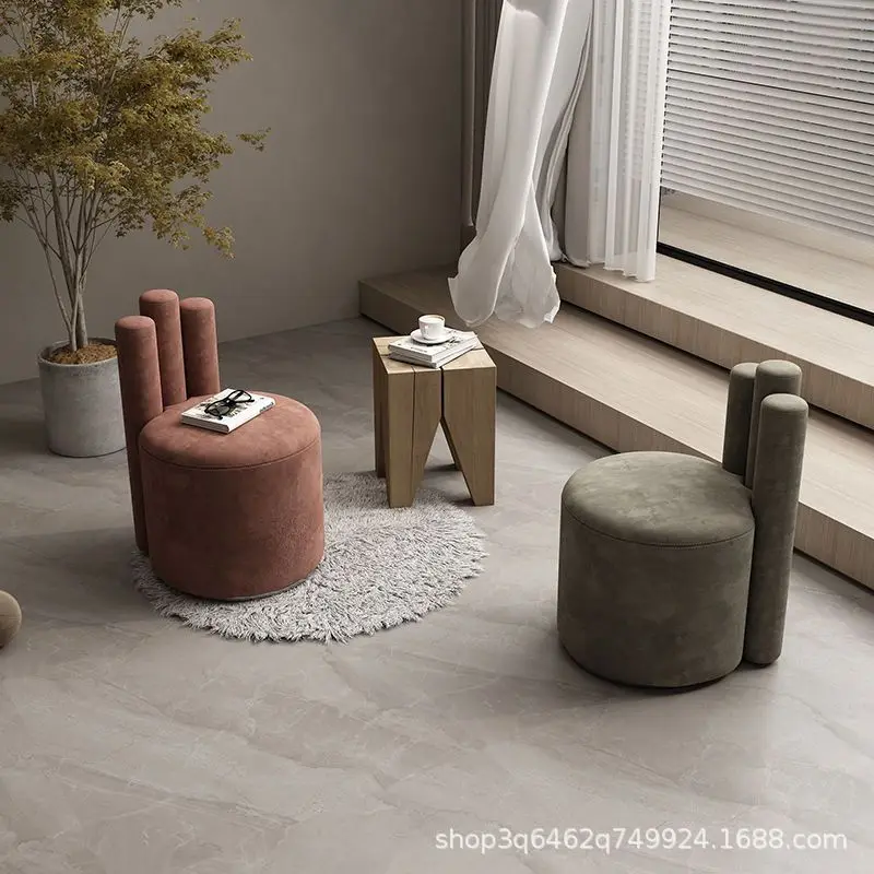 Creative Support Dressing Stools Internet Celebrity Backrest Comfortable Stools Completely Art Living Furniture Taburetek XYDZ