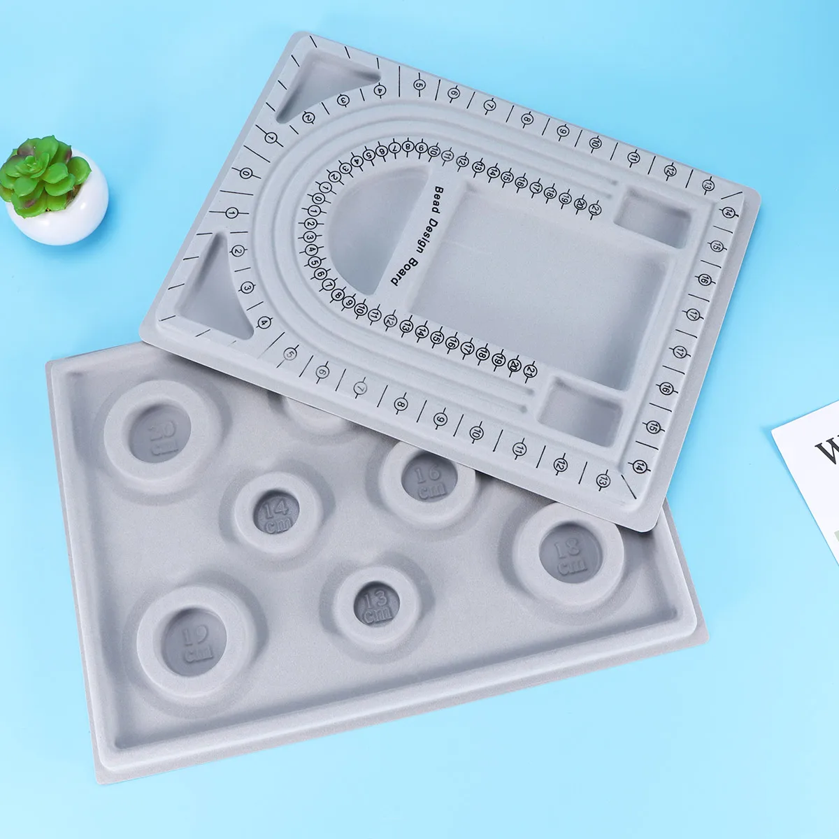 

2PCS Bead Boards Bead Design Boards Jewelry Making Tools Necklace DIY Bracelet Beading Projects Storage Solution