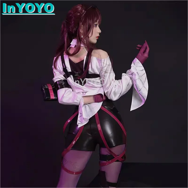 Inyoyo kafka cosplay kostüm honkai: star rail cosplay spiel anzug jacke hemd shorts uniform halloween party outfit für frauen s-