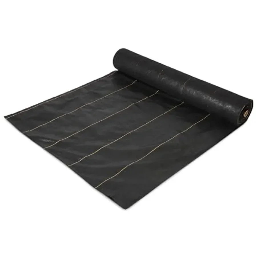Greenhouse floor and garden row application, polypropylene fabric, black color, heavy-duty 3.2 oz weed barrier with 4 x 300 ft