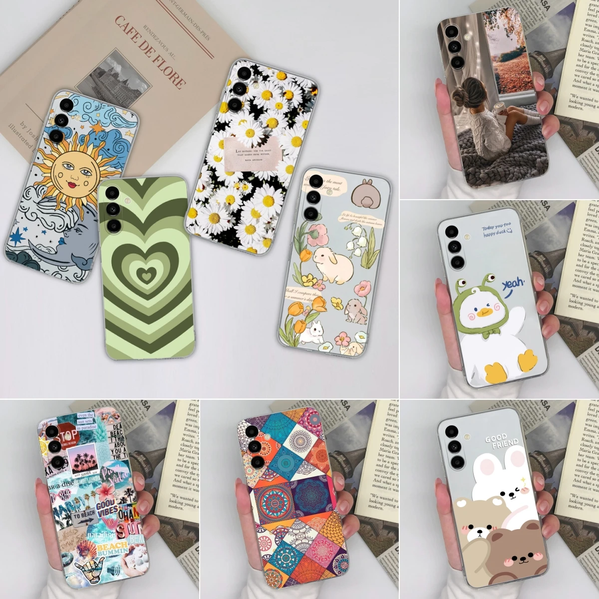 For Samsung Galaxy M14 5G M34 5G M54 Case Love Heart Silicone Soft TPU Coque Shockproof Back Cover For M14 M 34 M 54 Funda Shell