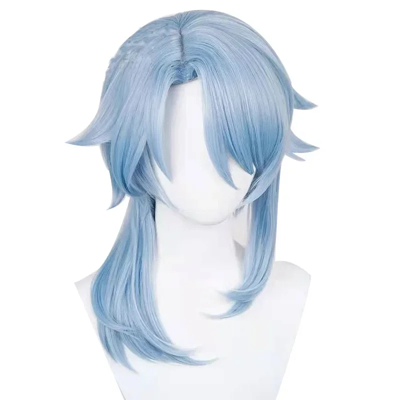 Simulation Scalp Genshin Impact Kamisato Ayato Cosplay Wig Anime Cosplay Wig Heat Resistant Synthetic Ayaka Brother Ayato Wigs