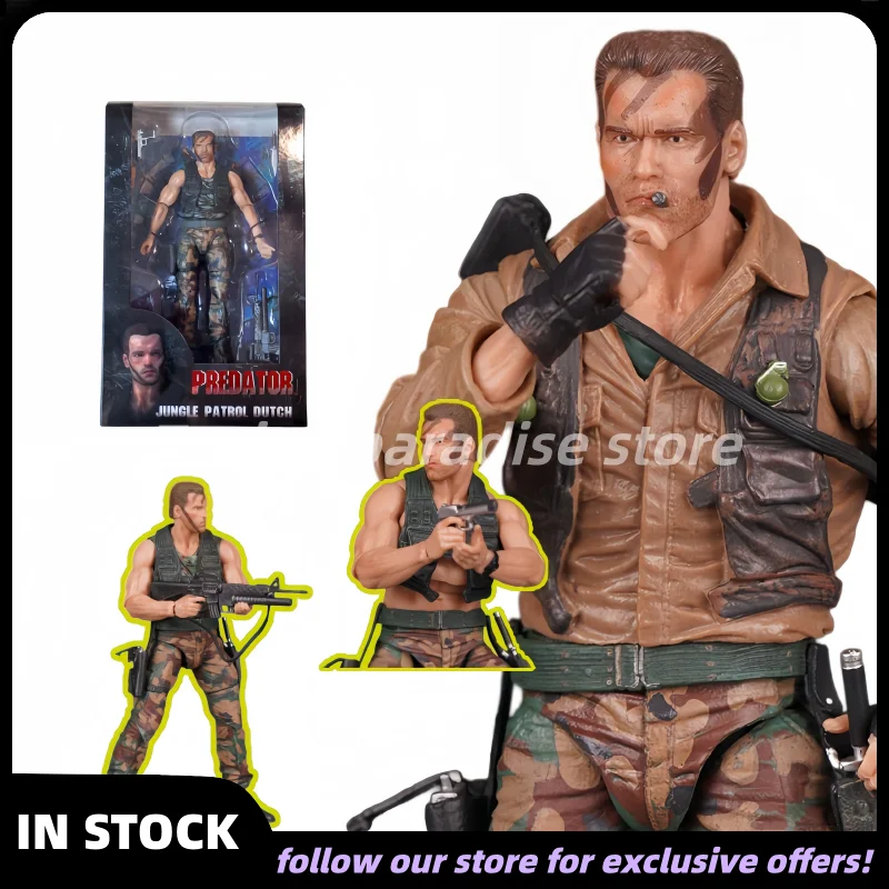 En stock: Figuras de acción Predator 30th Anniversary Jungle Encounter, modelos holandeses de extracción, patrulla holandesa, disfraz holandés, figuras holandesas Ko.