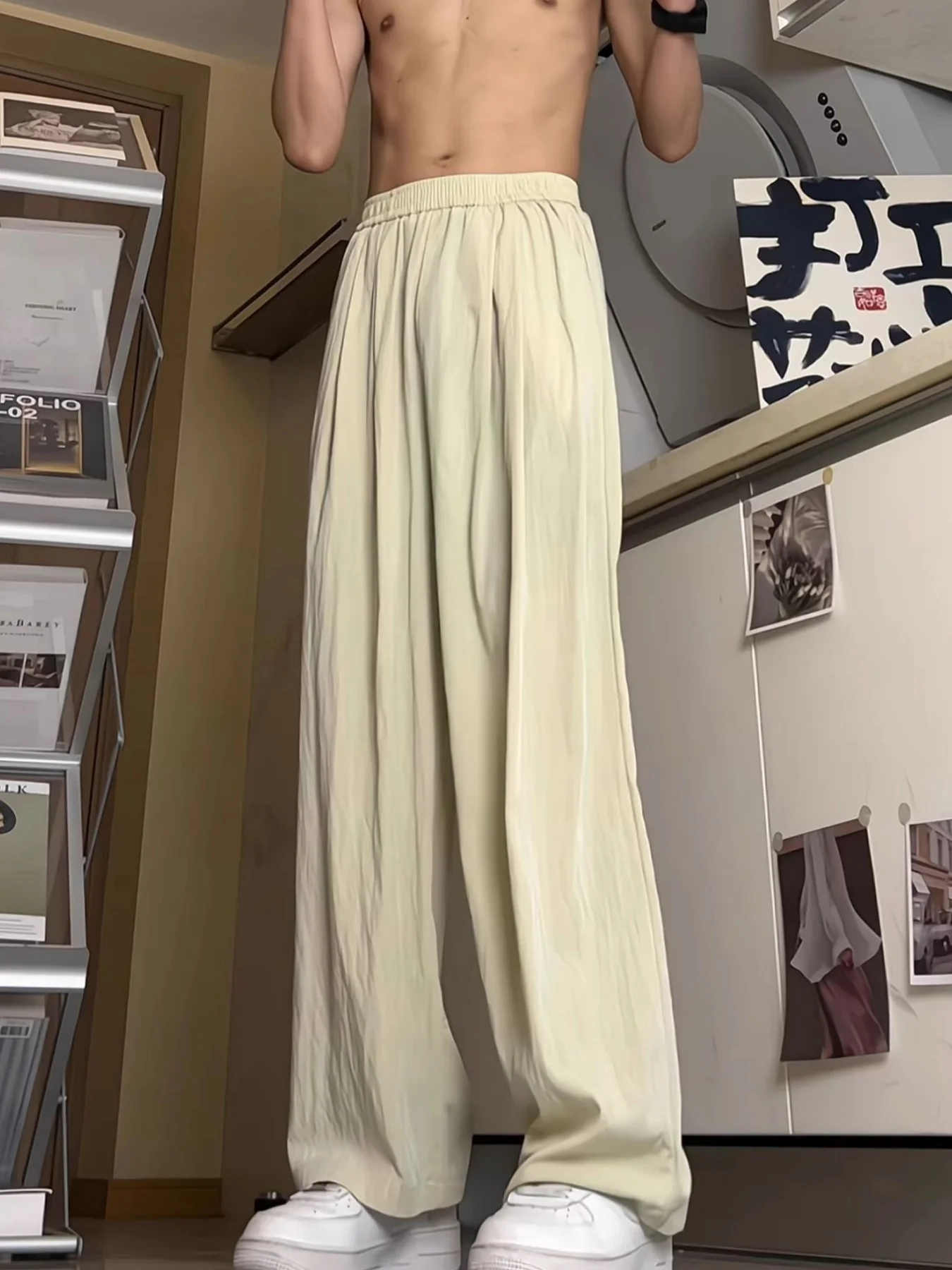 초가을 신상 루즈핏 스트레이트 레그 트렌디 와이드 레그 캐주얼 만능 롱 팬츠 여성용, 한국 스타일 릴렉스 디자인, 레이지 드레이프, 야마모토 스타일 여성용 팬츠
