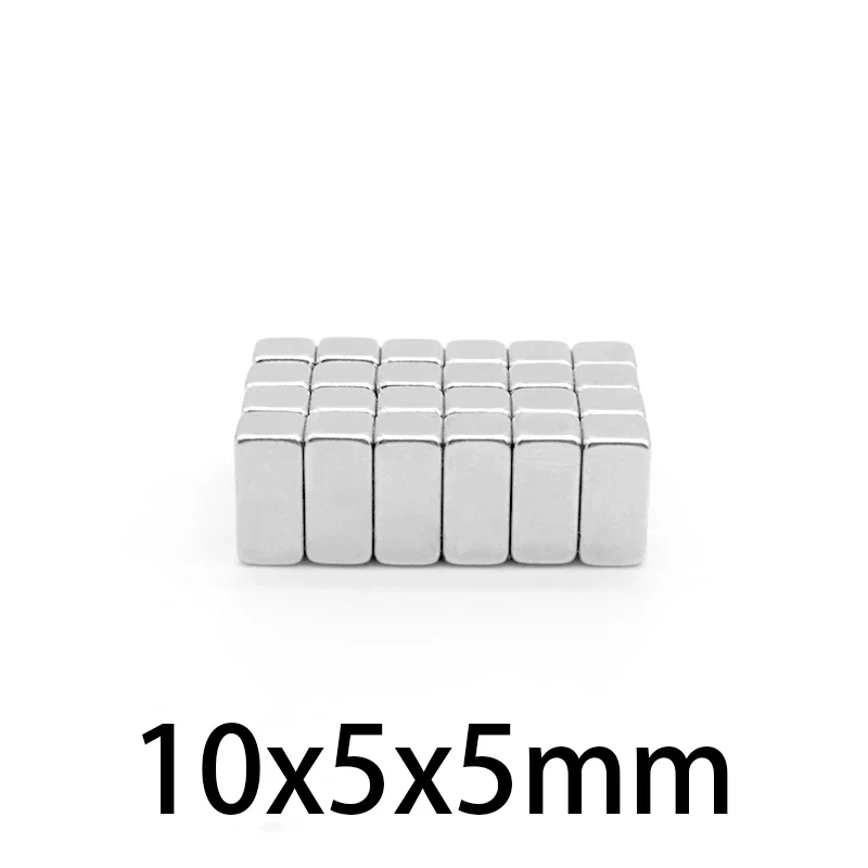10x5x5mm Small Sheet Powerful Magnets 10x5x5 Strong Block Magnets For Fridge DIY Building Scientific Craft Education 10*5*5