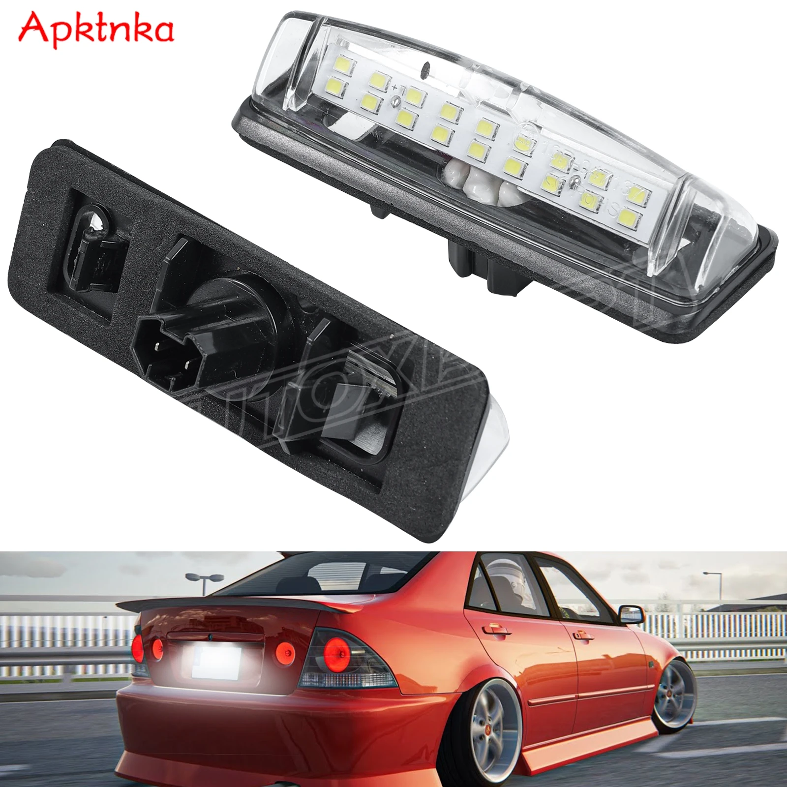 Canbus 12V 18LED Car LED License Number Plate Light Lamp For  Toyota Camry Prius Lexus LS200 GS300 White 6500k Lexus Accessories