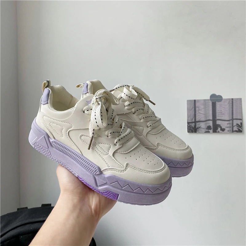 Women's Sneakers Purple Fashion Casual Woman Sneakers Tennis Female Vulcanized Shoes Spring Autumn Women's Sports Shoes New