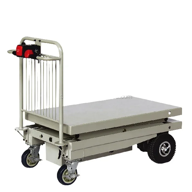 Selected Good High Performance Motorized Battery Hand Trolley Powered Warehouse Electric Cart Pneumatic Wheel Stainless Steel