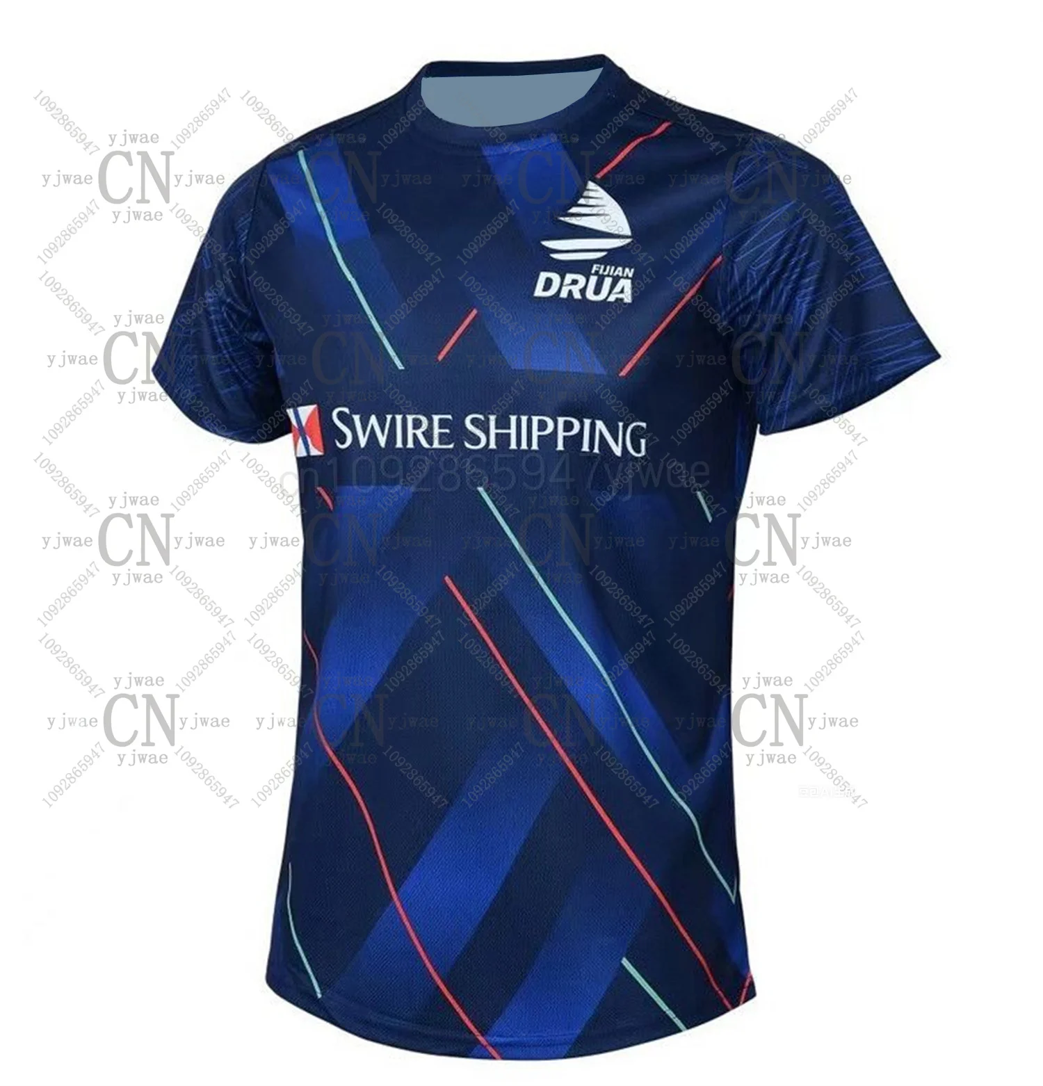 فيجيان دروا جديد الرجال الرجبي قميص تدريب تي شيرت فضفاض سرعة التجفيف رياضية قمصان قصيرة الأكمام اللياقة البدنية الجرافيك تي شيرت