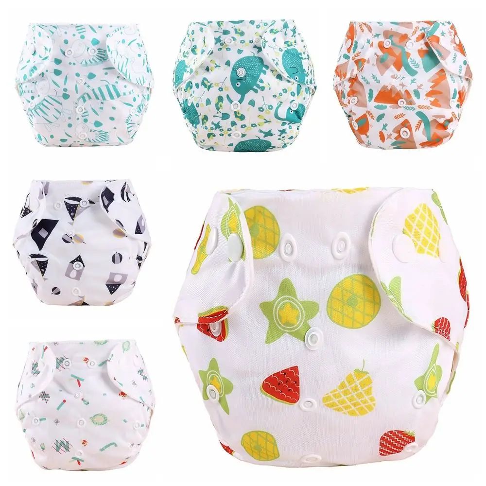 Popok Kain Bayi Berkualitas Tinggi, Bernapas, Dapat Digunakan Kembali, Dapat Disesuaikan, Motif Kartun, Celana Latihan Toilet Bayi Baru Lahir 0-2 Tahun