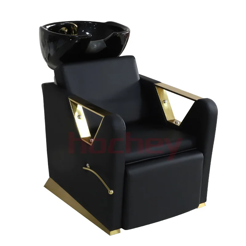 Hochey Newest Fashion Salon Shampoo Unit with Adjustable Seat hair washing chair for Spa Beauty Salon