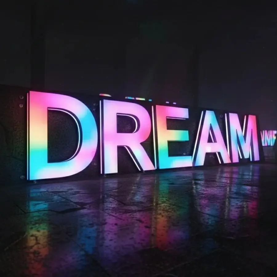 Custom RGB Metal LED Sign Wall Logo Outdoor Luminous Letter Company Store Light Signboard,Business 3D Acrylic Signage Decoration