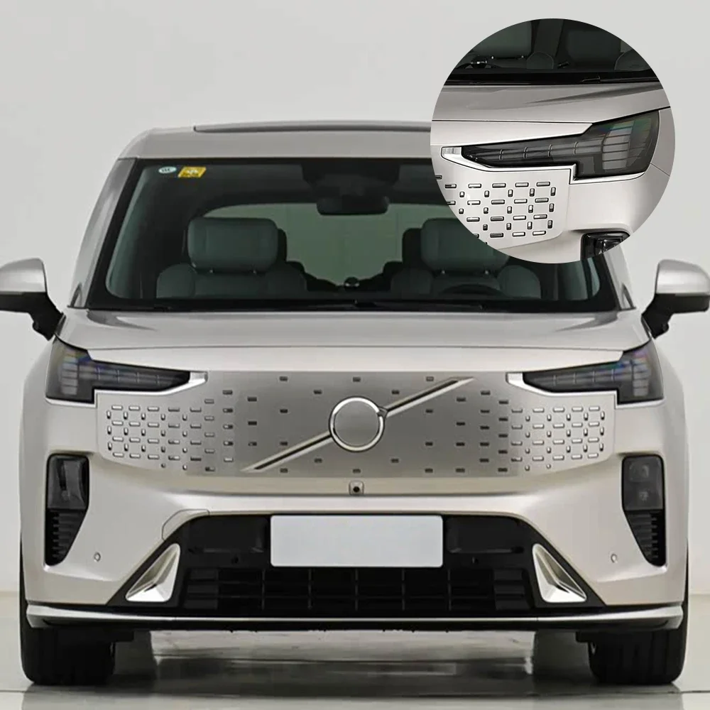 TPU Car Headlight Cover for Volvo EM90 2024-2026 Anti-Scratch High Gloss Smoke Black Pre-Cut Vinyl Wrap Protection Film Kit view 4