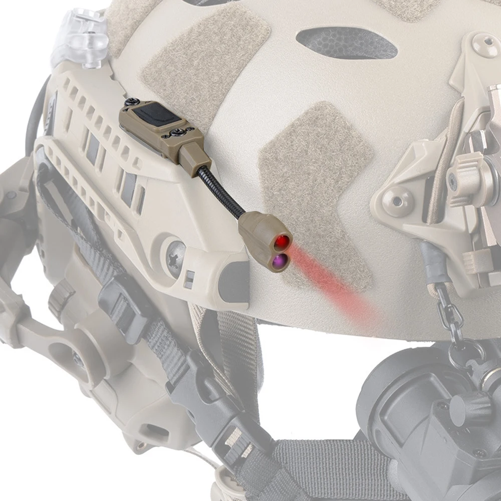 Lumière de casque tactique pour montage sur Rail ARC modulaire, lampe de poche LED IR/rouge, chasse en plein air, Camping, accessoires de casque d'urgence rapide