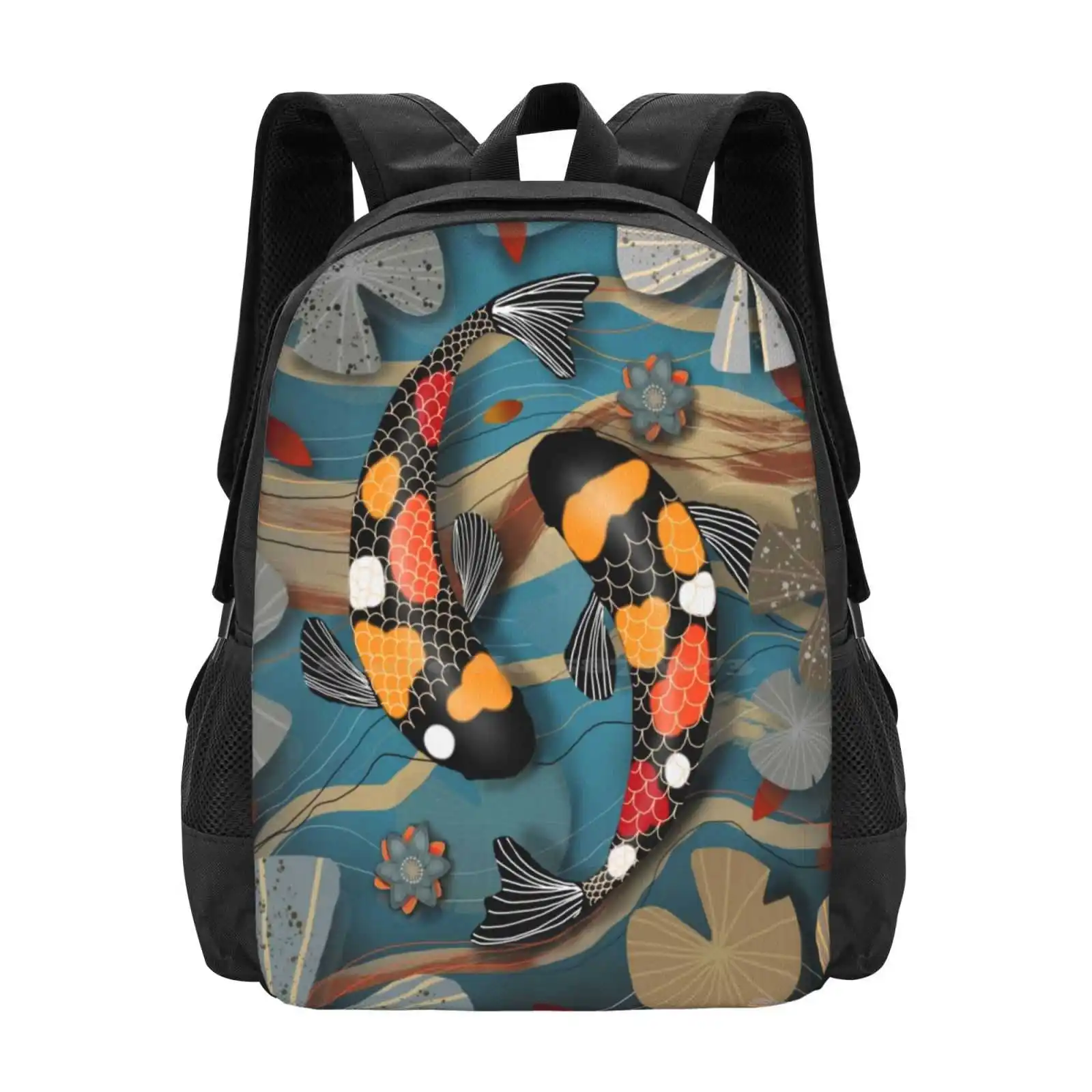 Koi Watergarden Hot Sale Schoolbag Backpack Fashion Bags Fishpond Koi Watergarden Karin Taylor