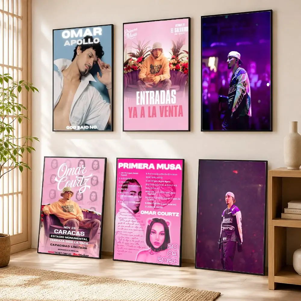 O-Omar Courtz Singer Poster Modern Home Living Bedroom Bar Hallway Waterproof Wall Art Aesthetic Decor