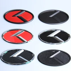 1Pcs x 3D ABS K Logo Car Front Hood Rear Trunk Logo Emblem Badge Stickers For Kia Sportage Sorento Optima Forte Rio Stinger K5