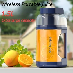 1.5L Juicer Outdoor Portable Blender Mixer Smoothie Orange Lemon Fruit Juice Extractor Electric Citrus Press Sport Water Bottle