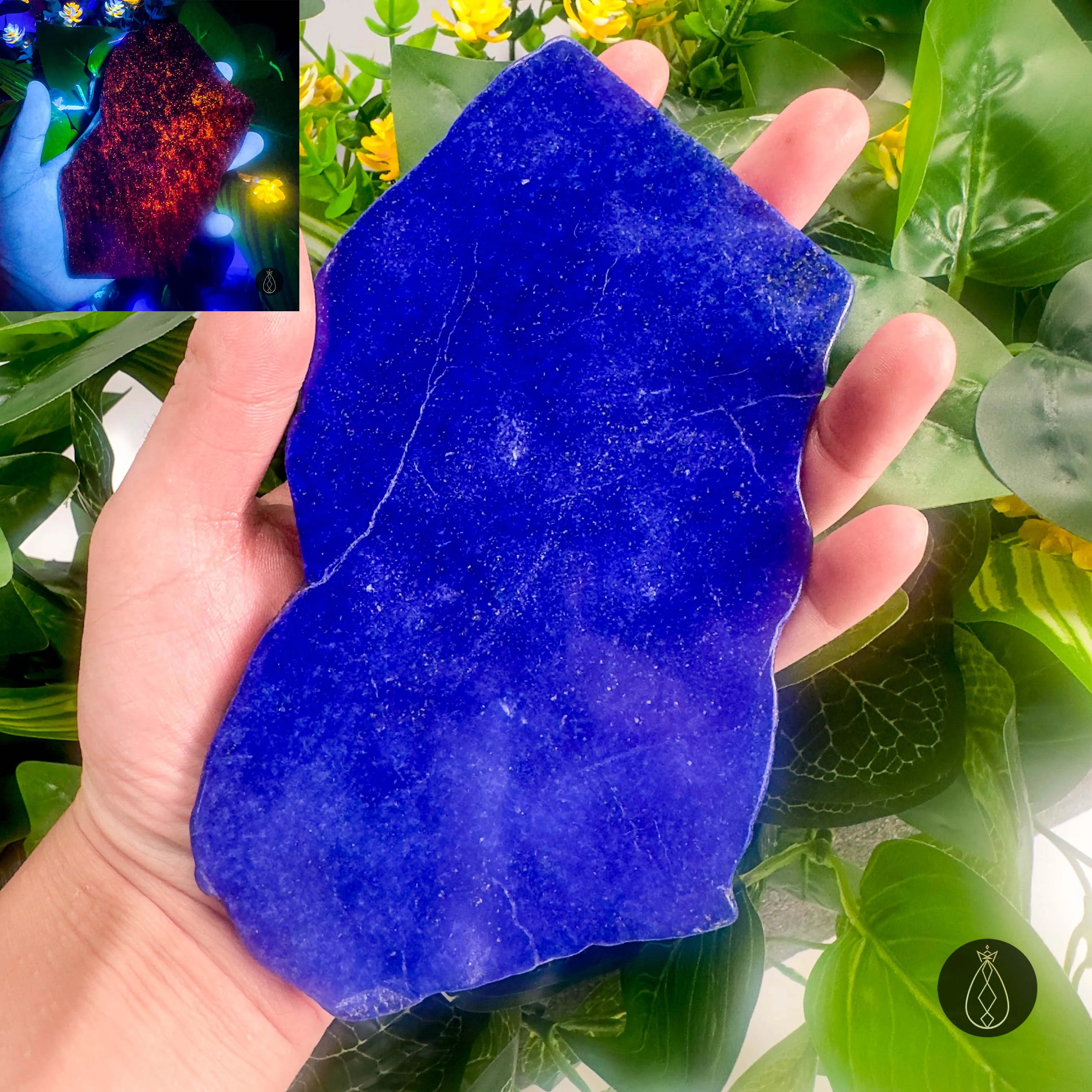 1 Pcs Rare Lapis Lazuli Slice Hand-Carved | Birthday Gift | Gift for Her | Christmas Halloween Easter Gift | Home Decoration