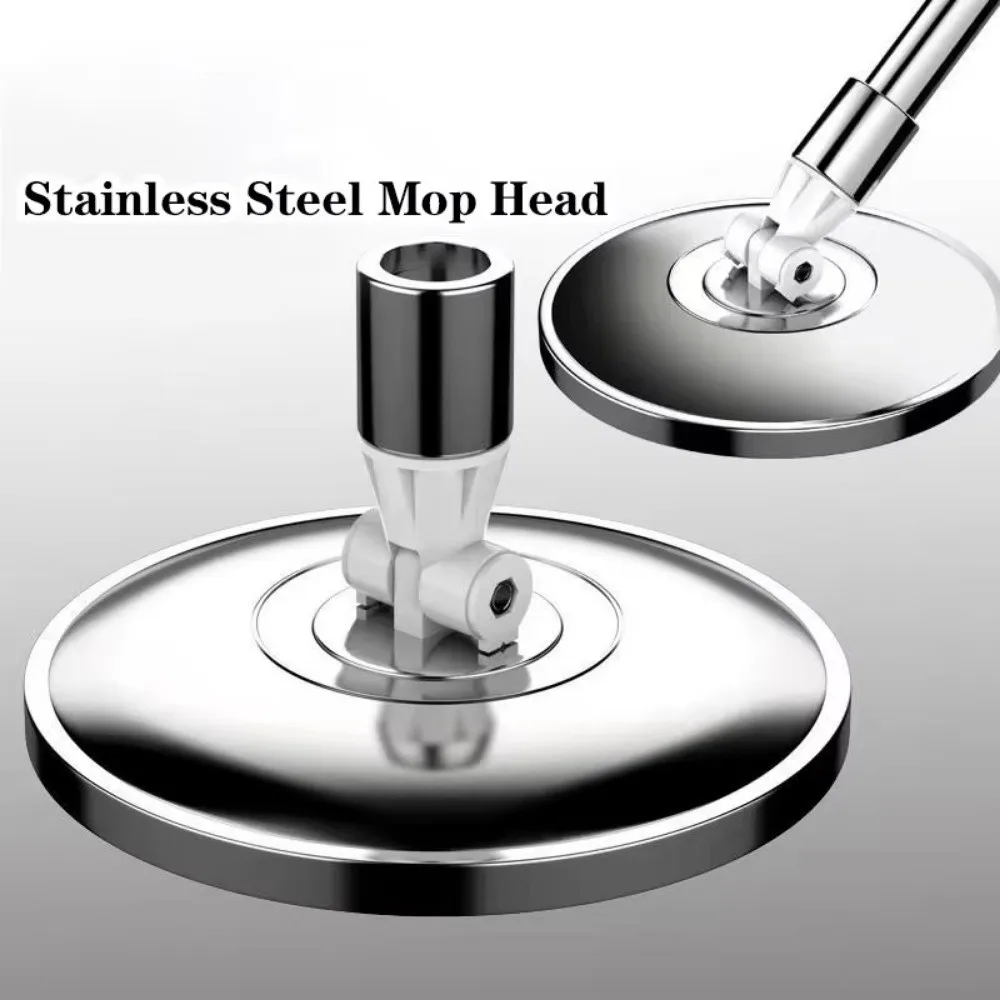 Universal 16cm Mop Head Revolving Stainless Steel Spin Mop Head Thickened Household Mop Replacement Home Cleaning Tools