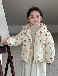 2024 New Boys and Girls Cotton Coat Fashion Children Plush Thick Cotton Jacket Winter Warm Hooded Coat for Children