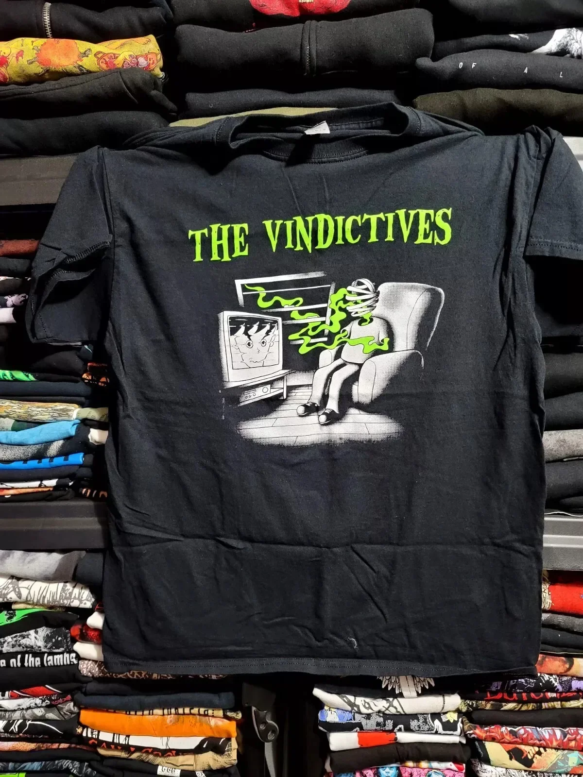 

New Popular The Vindictives Black T-Shirt Cotton Full Size