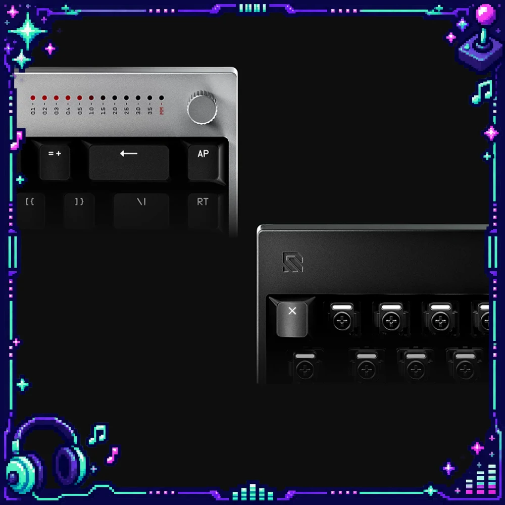 Teclado para jogos WALLHACK K-001 com interruptor magnético, taxa de polling de 8000 Hz, teclas substituíveis, layout 65% e interruptores mecânicos co