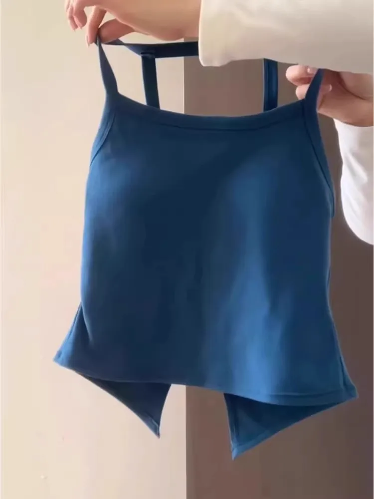 Pure Desire Sweet Spicy Atmosphere Hanging Neck Backless Tank Top Women Summer Outerwear Inner Match Base Pad Beautiful Back ...