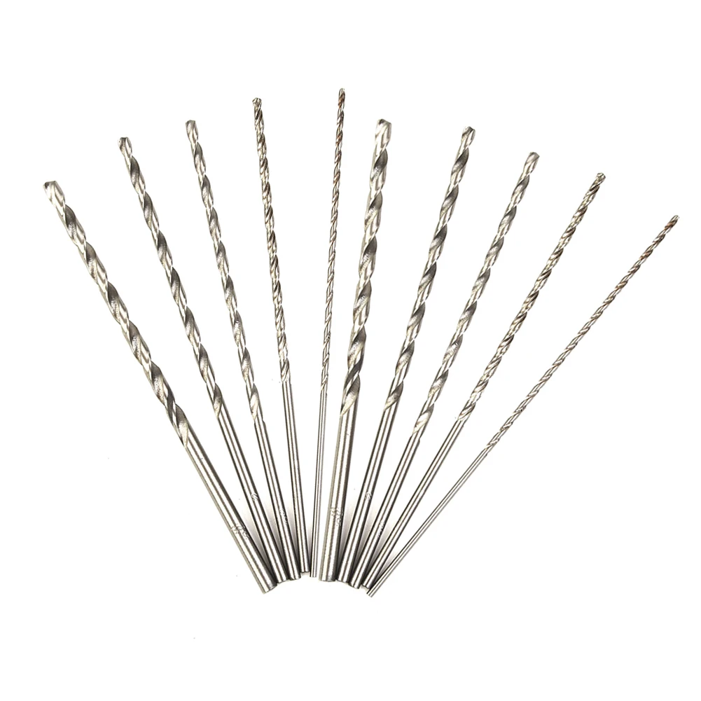 10pcs Lengthen 200mm HSS High Speed Steel Drill Bit Set 2mm 3mm 3.5mm 4mm 5mm Bits Machinery Workshop Equipment Power Tools