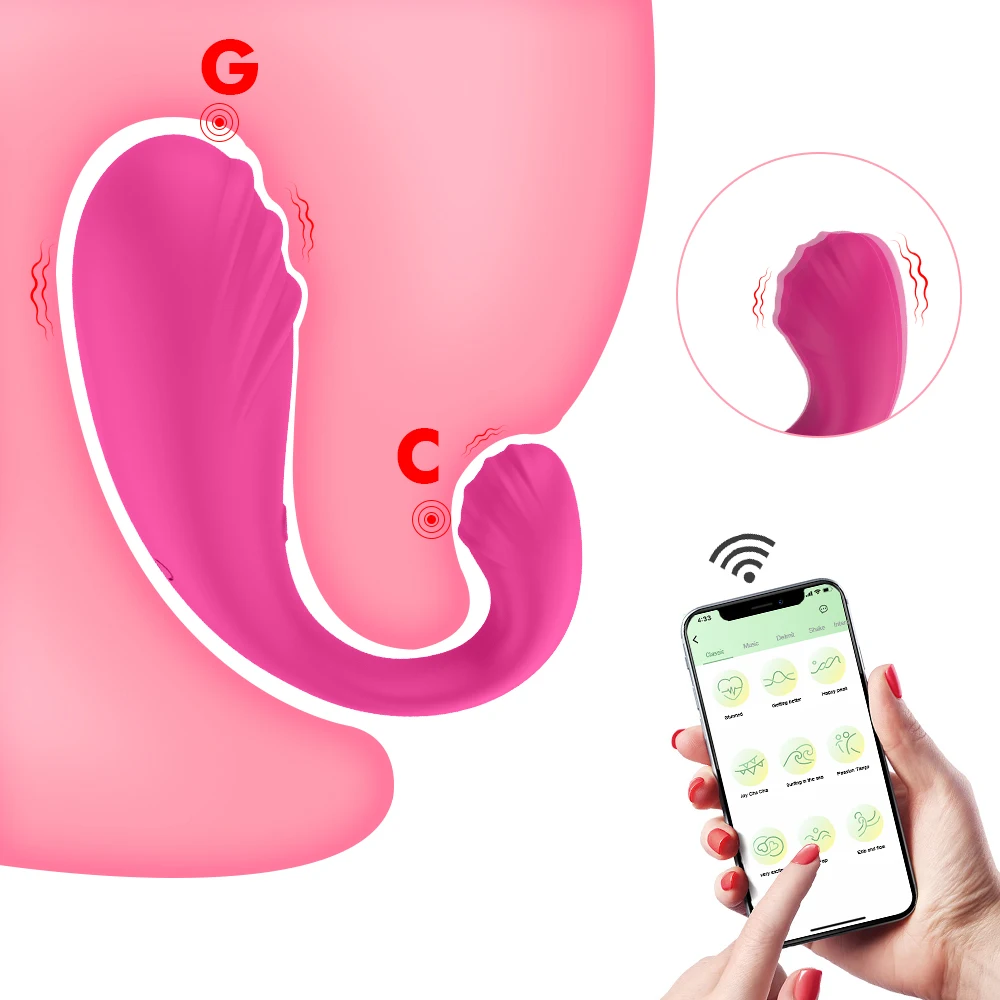 Vibradores vaginales con Control por Bluetooth para mujer, estimulador del punto G y clítoris, masajeador Anal usable, Juguetes sexuales con