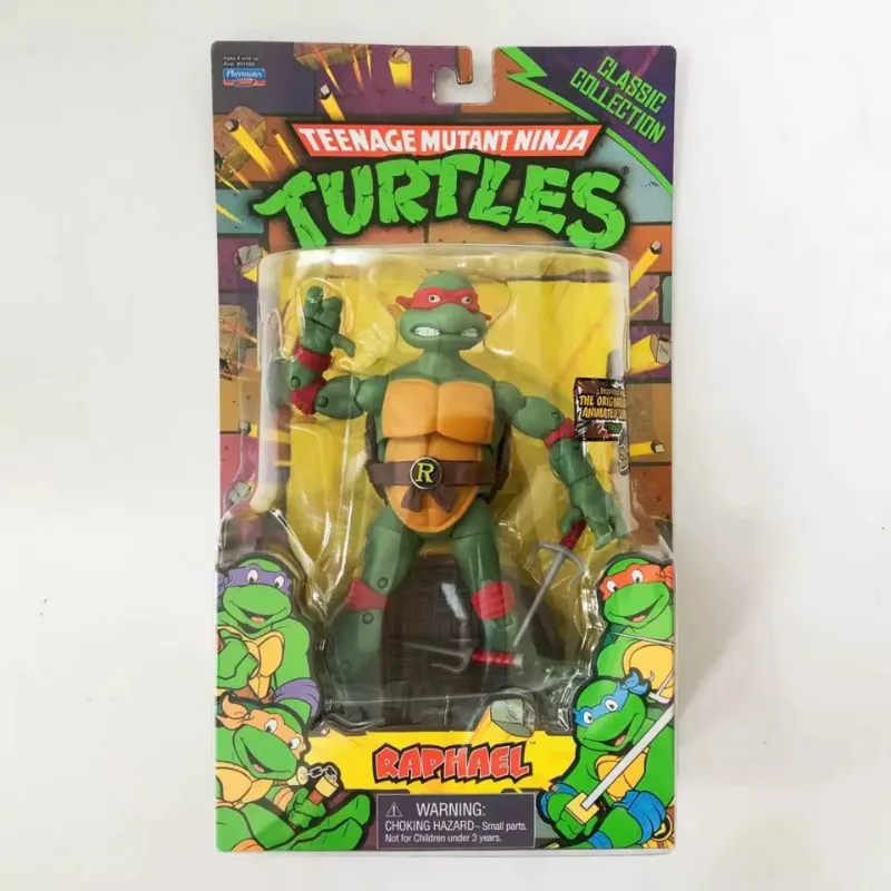 Classic Retro Teenage Mutant Ninja Turtles Raphael Donatello TMNT Action Figurine Desk Anime Model Toy Figures Gift 1PCS Random