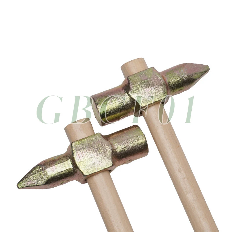 Camping Hammer Outdoor Tent Stakes Hammer Wooden Handle Pointed Hammer Tarp Tool Hammer Solid Wood Handle Durable