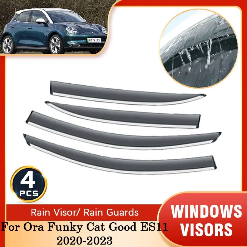 

For GWM Ora Funky Cat Good ES11 2020 2021 2022 2023 Wind Shield Window Visor Cover Deflector Guard Awning Protector Accessories