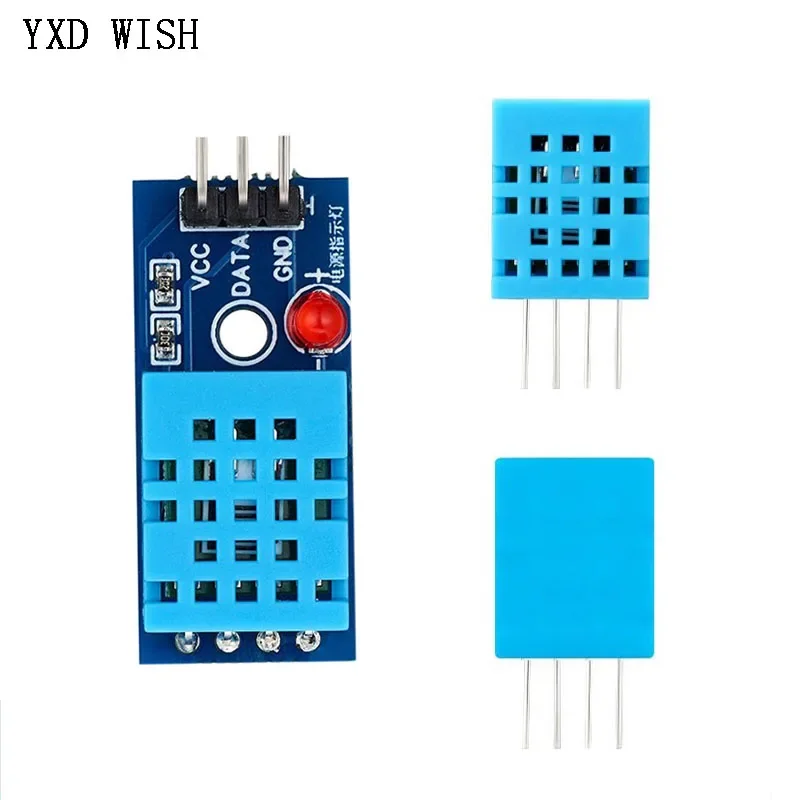 10pcs Temperature Humidity Sensor Module 3.3V-5V 3-Wire High Precision DHT11 Digital Temperature Sensors Board For Arduino