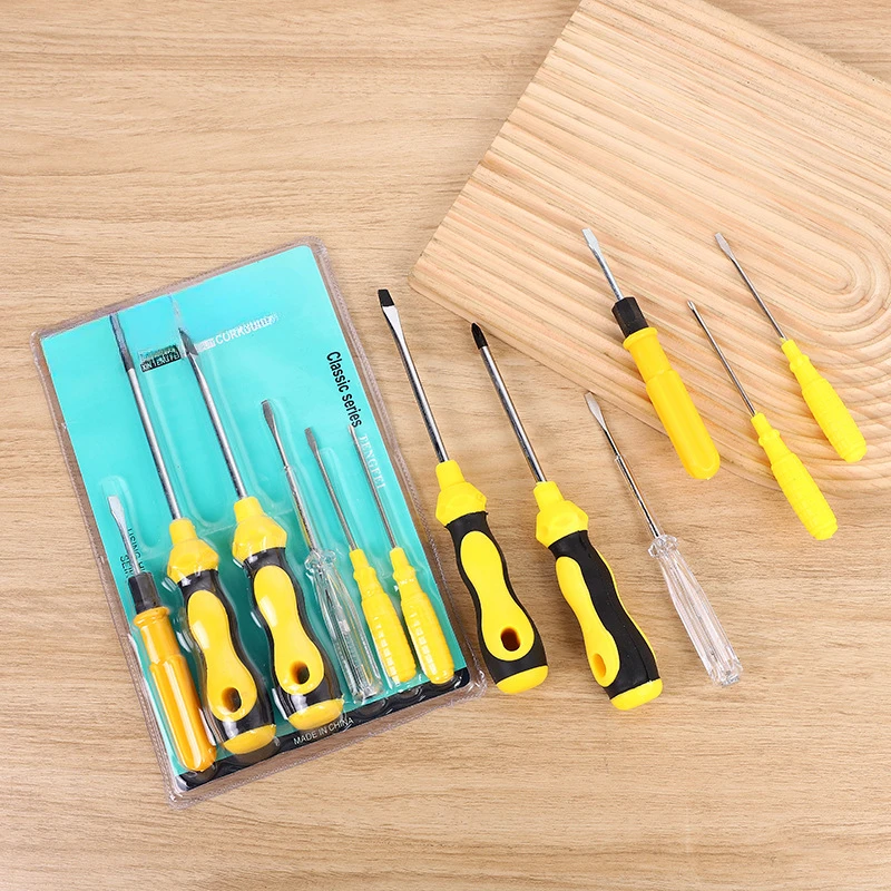 BIESUO Household Hardware 6-piece Screwdriver Multifunctional Set Maintenance Tool 6-piece Screwdriver