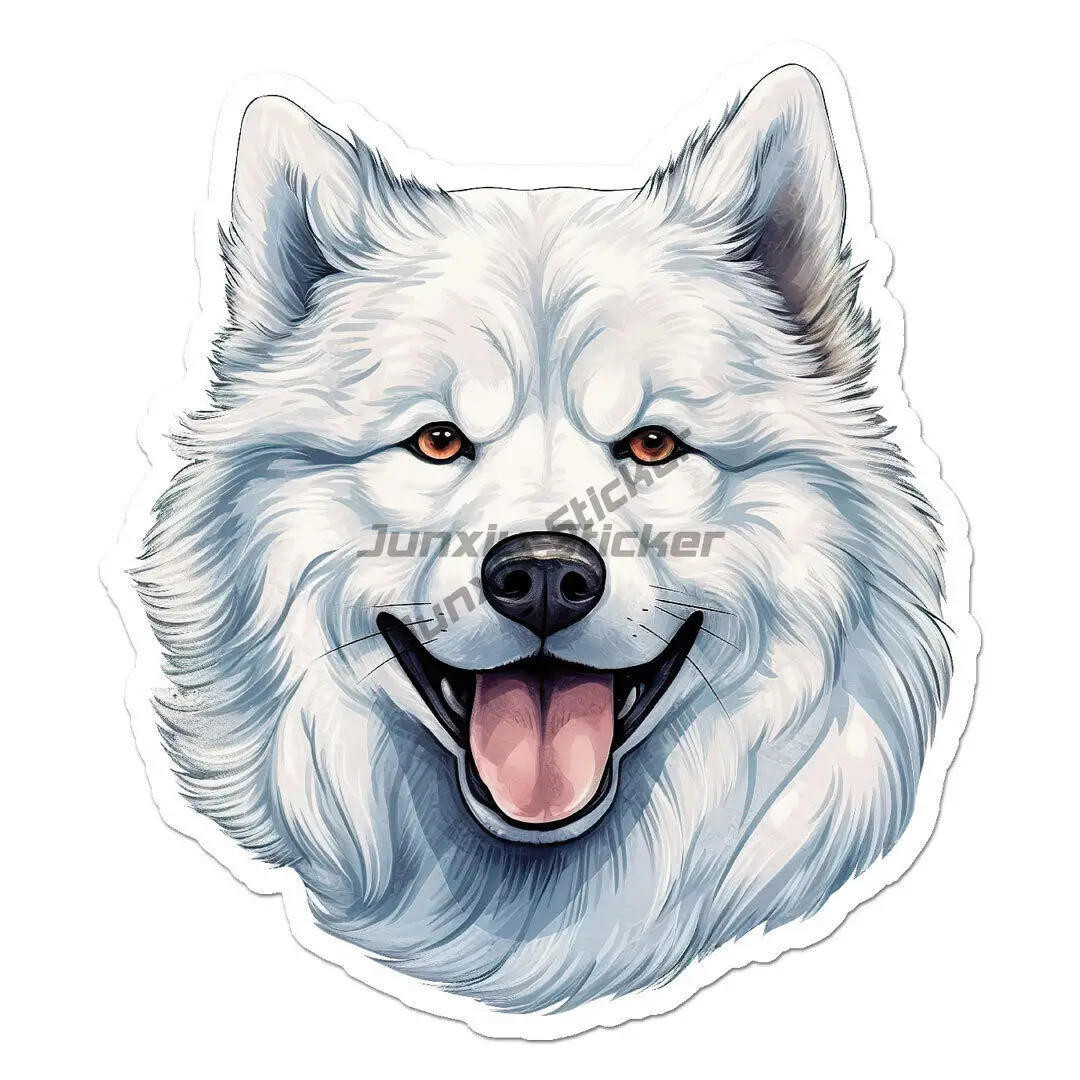 Samoyed Dog Vinyl Decal Sticker Bumper Window Phone Trunk Guitar Cover scratches Exterior Decor