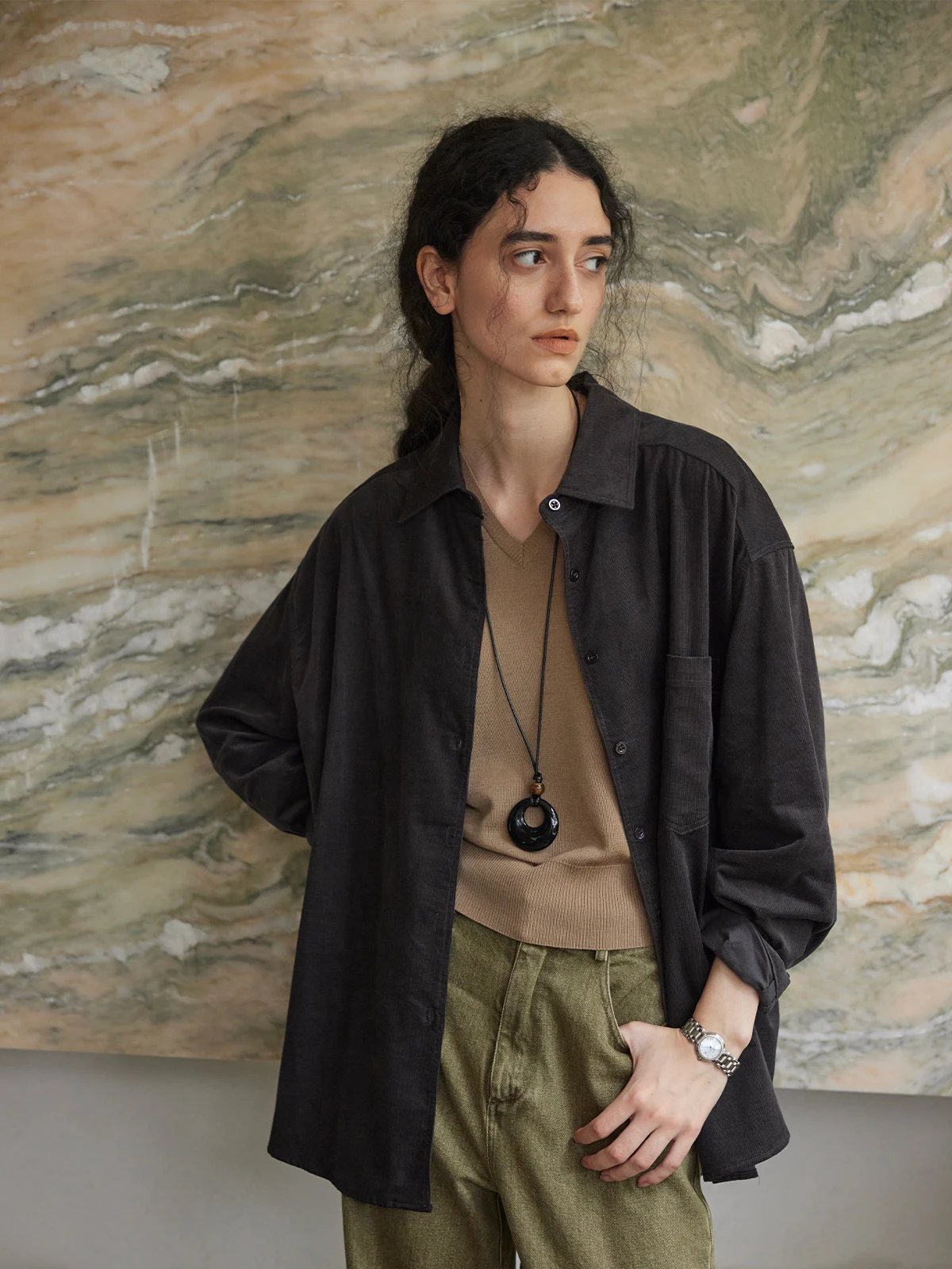 

Коврик Moofeel Corduroy irt для поездок на работу, внутренняя одежда, многослойный коврик Cotton Long Sve Thiened, зимняя женская irt