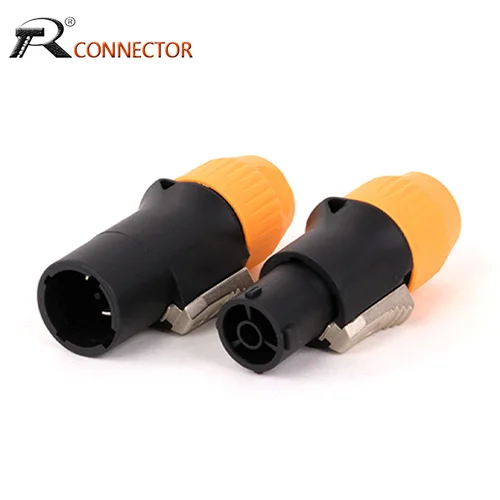 Imagen 1 del producto 10 Uds nuevo Cable macho de bloqueo impermeable de 3 pines chasis hembra NAC3MPX o NAC3MX-W + NAC3FPX + conector Powercon NAC3FX-W