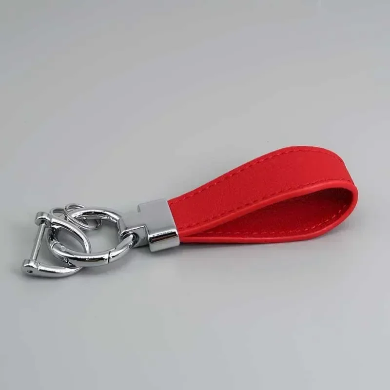 Custom Name PU Leather Keychain Personalized Logo T Metal Key Chains Ring for Men Women High-end Keyring