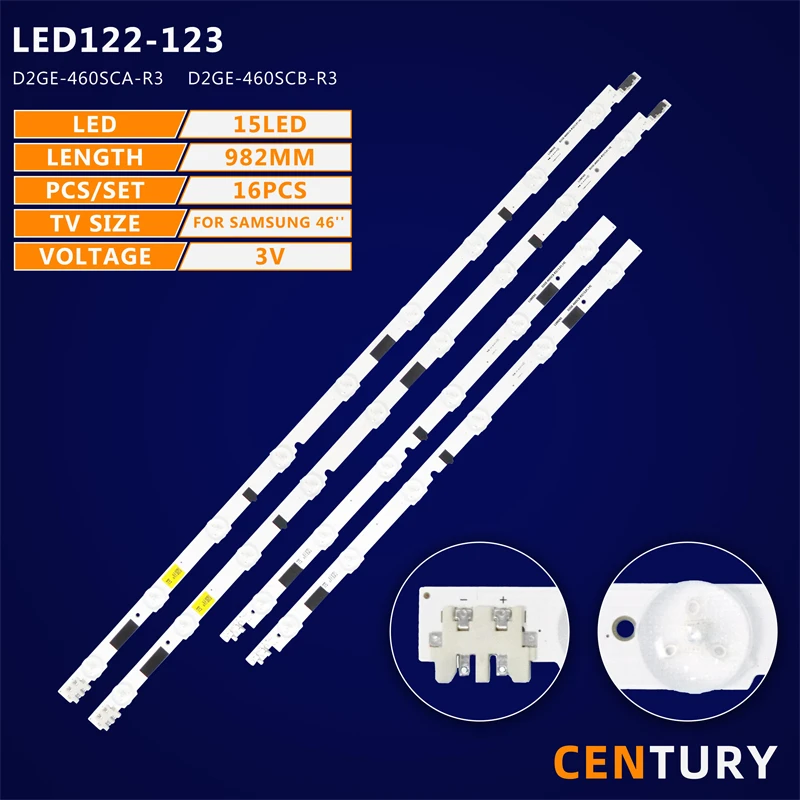 5kit LED backlight strip D2GE-460SCA/B-R3/2013SVS46L9REV1.9 /2013SVS46FRREV1.9 for Samsung 46F backlight LED TV