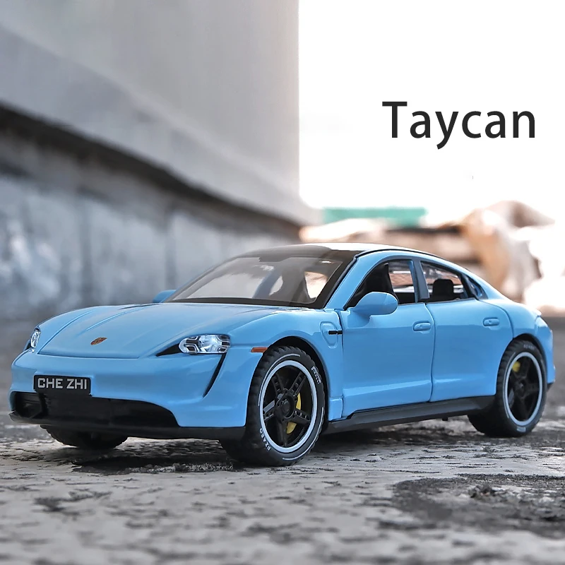 

1:32 Taycan New Energy Vehicles Alloy Diecasts & Toy Vehicles Metal Toy Car Model Sound and light Collection Kids Toy